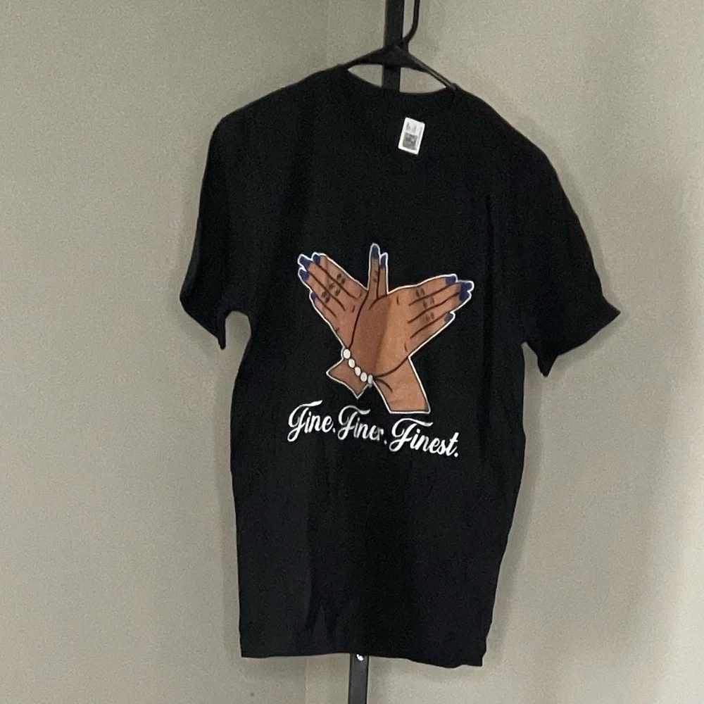 Zeta Phi Beta tee. Fine Finer Finest. Black. - Picture 1 of 3